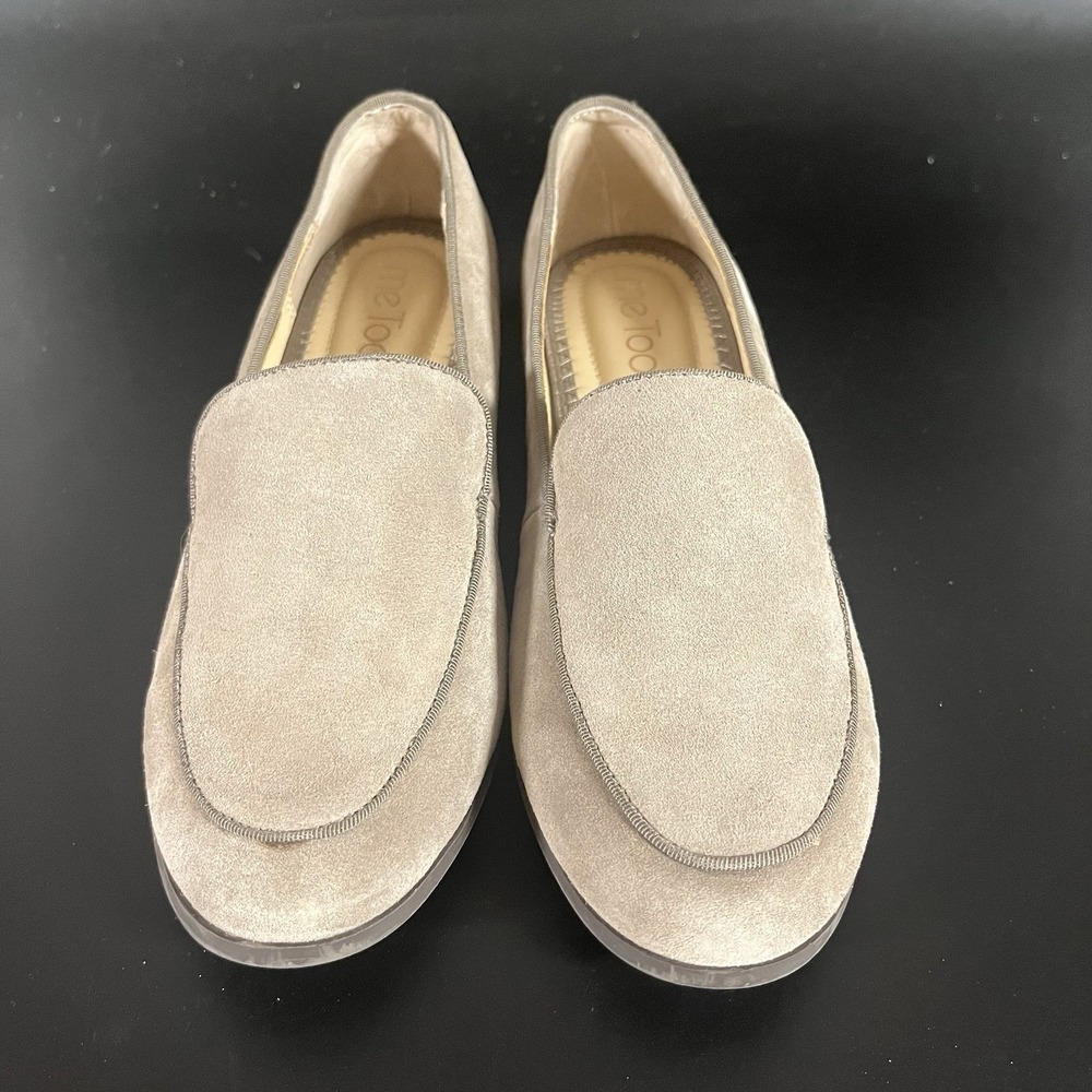 Me Too Jazzy Suede Loafers Women Size 7.5 Tan Slip On Flat Shoes‎  Preppy